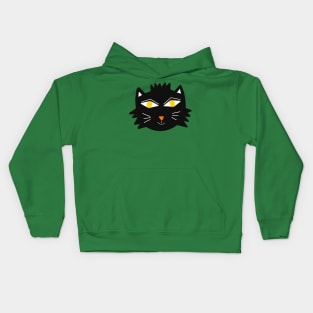 Halloween black cat Kids Hoodie